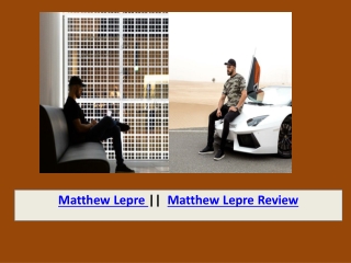 MatthewLepre - Get the best tips for your E commerce business