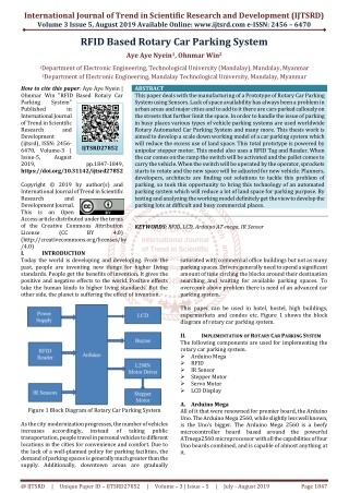 RFID Based Rotary Car Parking System