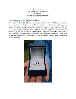 Santa Ana Engagement Rings