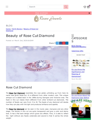 Beauty of Rose Cut Diamond