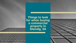 Things to consider before buying a commercial property