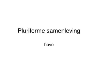 Pluriforme samenleving