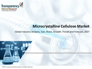 Global microcrystalline cellulose market expected to cross value of US$ 1.46 billion by 2027