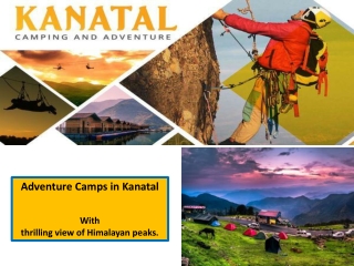 Adventure Camps in Kanatal | Camps in Kanatal