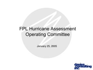 FPL Hurricane Assessment Operating Committee