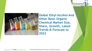 2020 Ethyl Alcohol And Other Basic Organic Chemical Market Growth And Trends