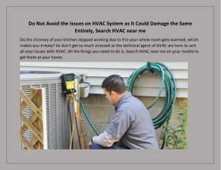 Find HVAC Near Me to Fix All Issue of Your HVAC System