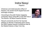 Indra Nooyi PepsiCo