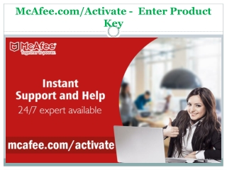 McAfee.com/Activate -  Enter Product Key