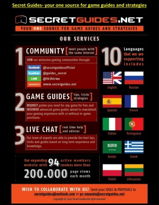 Secret Guides- your one source for game guides and strategies