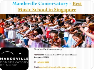 Mandeville Conservatory - Best Music School in Singapore