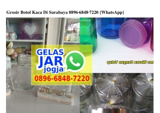 Grosir Botol Kaca Di Surabaya 0896·6848·7220[wa]