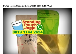 Daftar Harga Standing Pouch O819·1144·2624[wa]