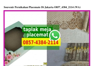 Souvenir Pernikahan Placemate Di Jakarta Ö857-4384-2114[wa]