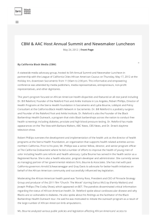 CBM & AAC Host Annual Summit and Newsmaker Luncheon