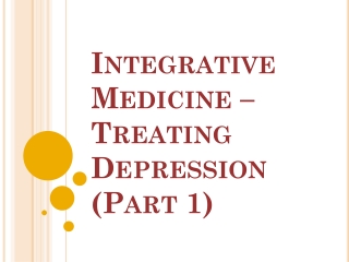 Integrative Medicine – Treating Depression | Apple A Day RX