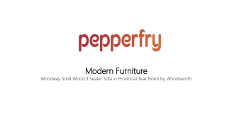 Woodway Solid Wood 3 Seater Sofa in Provincial Teak Finish by Woodsworth