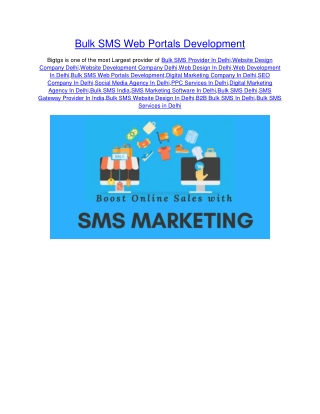 Bulk SMS Web Portals Development