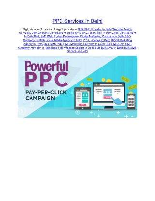 PPC Services In Delhi