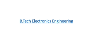 B.Tech Electronics Engineering