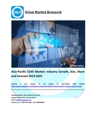 Asia-Pacific CDSS Market Size, Share and Forecast 2019-2025