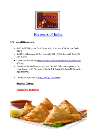 Indian Restaurant in Alice Springs - Flavours of India - 5% Off