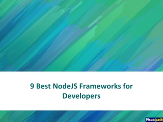 9 Best NodeJS Frameworks for Developers