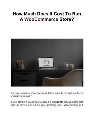 How Much Does It Cost To Run A WooCommerce Store?