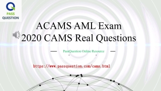 Updated CAMS Practice Test Questions