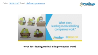 What does leading medical billing companies work?