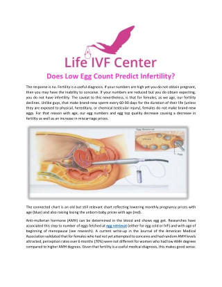 Does Low Egg Count Predict Infertility?