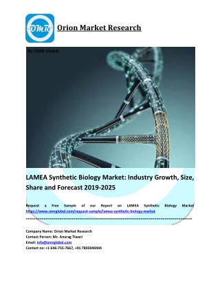 LAMEA Synthetic Biology Market Trends, Size, Competitive Analysis and Forecast  2019-2025