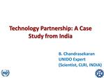 Technology Partnership: A Case Study from India