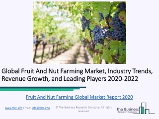 Fruit And Nut Farming Global Market Report 2020