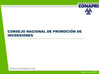 CONSEJO NACIONAL DE PROMOCIÓN DE INVERSIONES