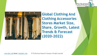 2020 Clothing And Clothing Accessories Stores Market Growth And Trends