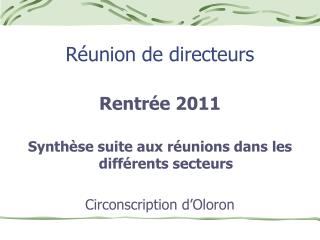 Réunion de directeurs