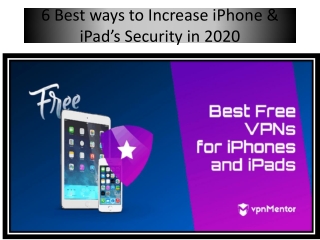 6 Best ways to Increase iPhone & iPad’s Security in 2020