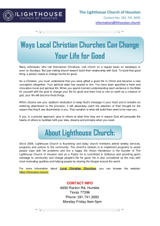 Local Christian Churches
