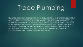 Trade Plumbing