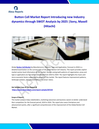 Global Button Cell Market Analysis 2015-2019 and Forecast 2020-2025