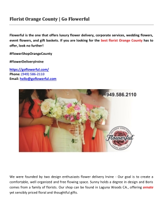 Florist Orange County | Go Flowerful