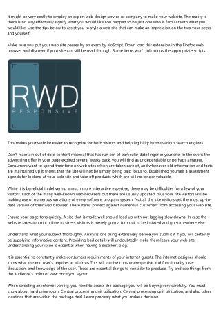 Great Suggestions For Top rated Website Design