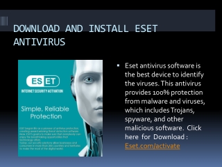 Eset.com/activate | Download, Install And Activate Eset Antivirus