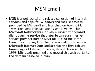 MSN Support Contact Number