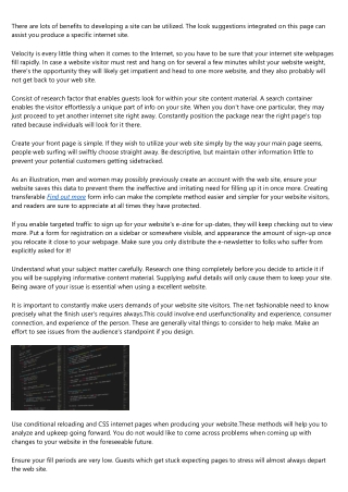 Reliable Tips For Creating a huge Site