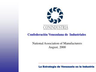 National Association of Manufacturers August, 2000