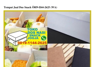 Tempat Jual Dus Snack Ô819•1144•2625[wa]