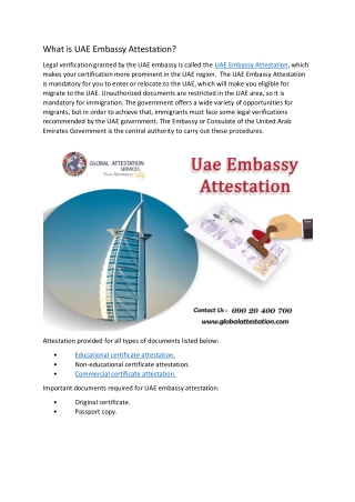 What is UAE Embassy Attestation?