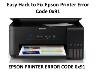 Easy hack to fix Epson Printer Error Code 0x91